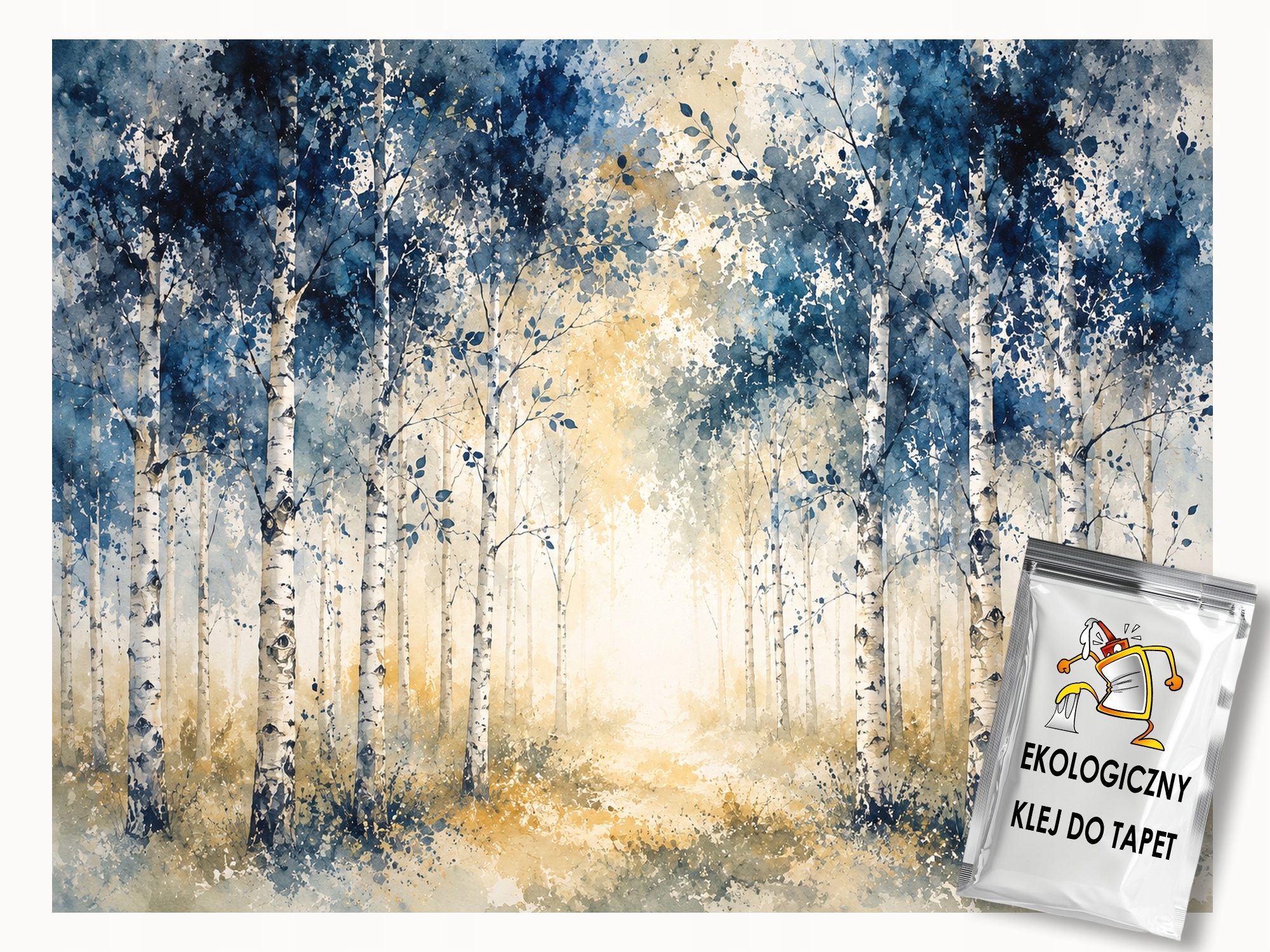 Fototapeta Flizelina Les Stromy Břízy Stezka Cesta Slunce 200x140 110g