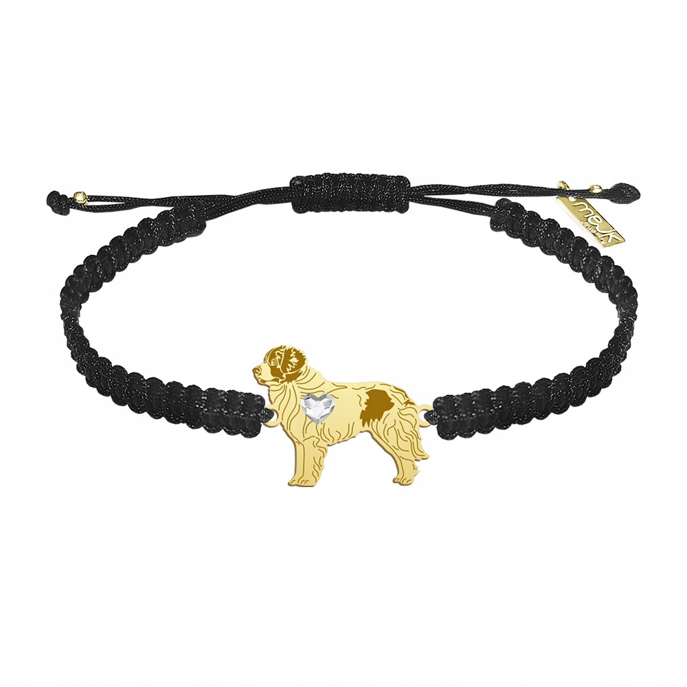 Zlatý náramek z Landseer 925 Makramé Dárek Šperky Gravírování Bonus