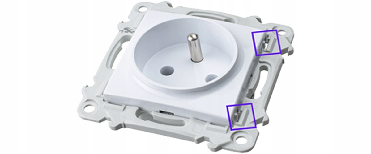 Ospel Szafir biały włącznik / łącznik pojedynczy z gniazdem pojedynczym zes Typ gniazda Gniazdo