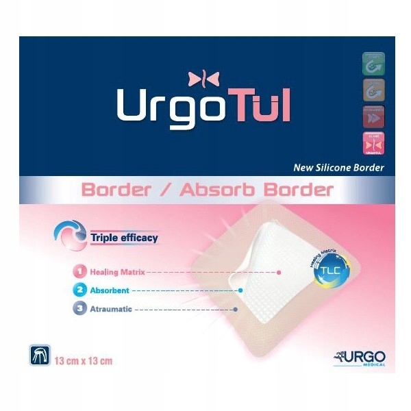

UrgoTul Absorb Border 13 cm x 13 cm, 1 sztuka
