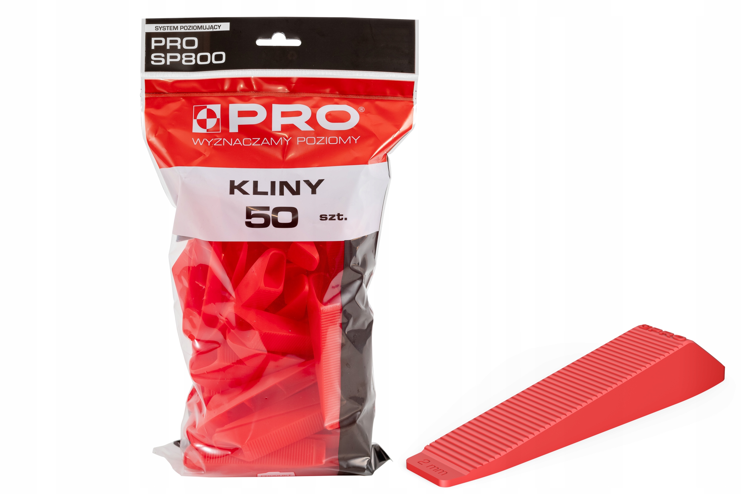 

System Poziomowania Płytek 1mm Klipsy Kliny 50szt
