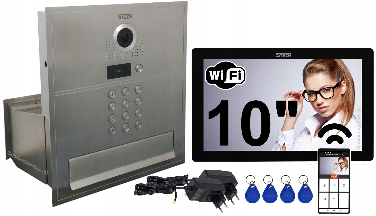 Wideodomofon Skrzynka Monitor 10" WiFi 5TECH