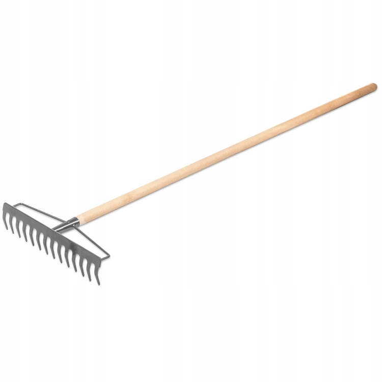 

Grabie metalowe Profi 18 zębów trzon drewno 150 cm