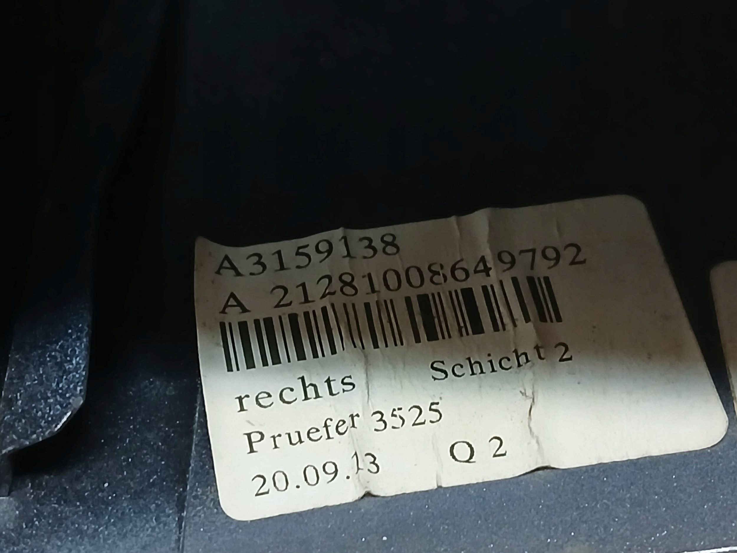 mirror cover front right MERCEDES E KLASA W212 A21281008649792