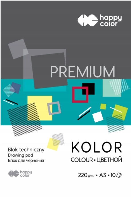 Blok techniczny A3 kolor premium Happy Color