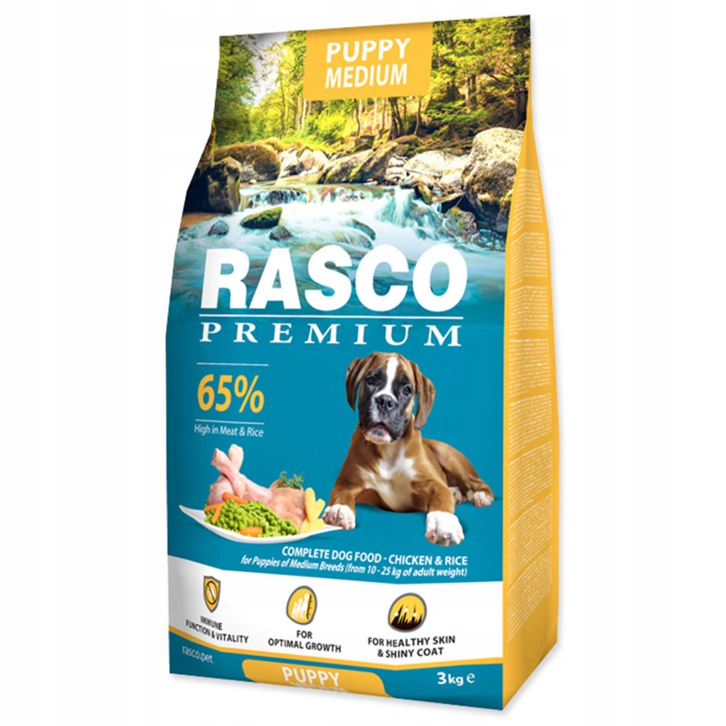 Levně Rasco Premium Puppy Medium Kuře 3kg