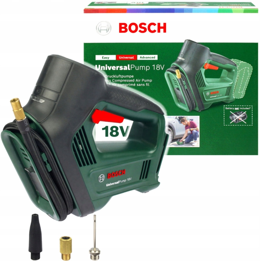 POMPKA KOMPRESOR SPRĘŻARKA AKUMULATOROWA 18V BOSCH UNIWERSALNA