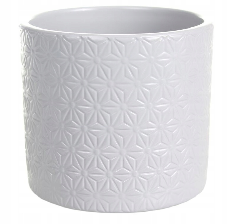 

Doniczka Osłonka Ceramiczna Walec Biała 15 cm