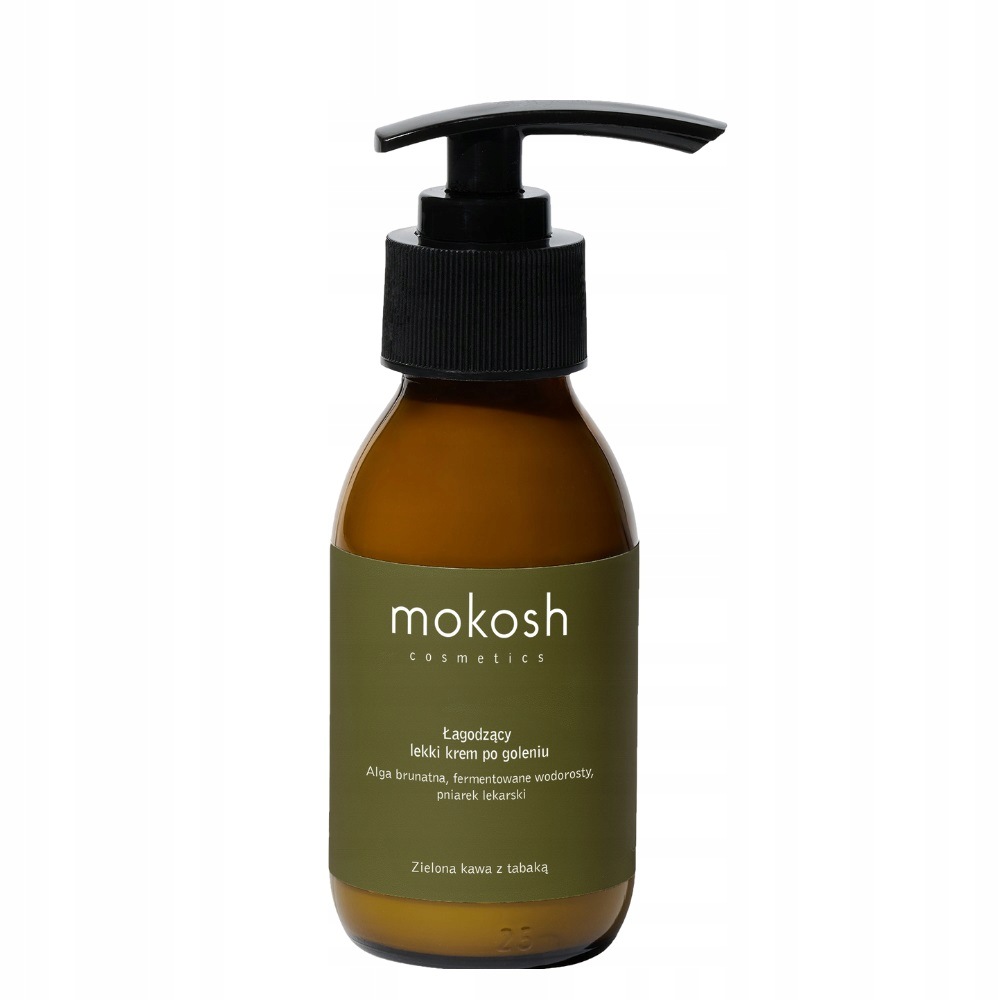 Krém po holení Mokosh Zelená Káva s tabakem, zklidňující, lehký, 90 ml