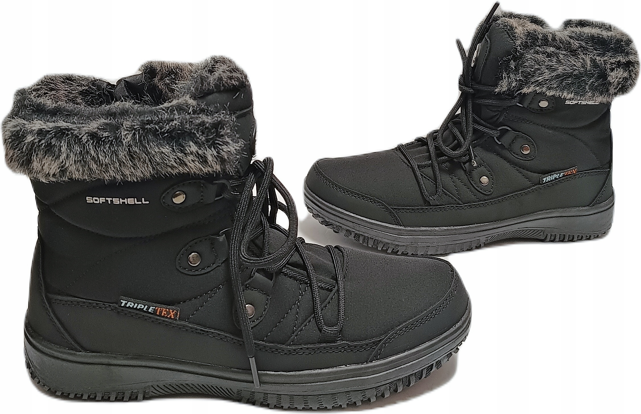 Dámské sněhule Membrána Tex kožíšek American Club SN29/22 černé, vel. 37