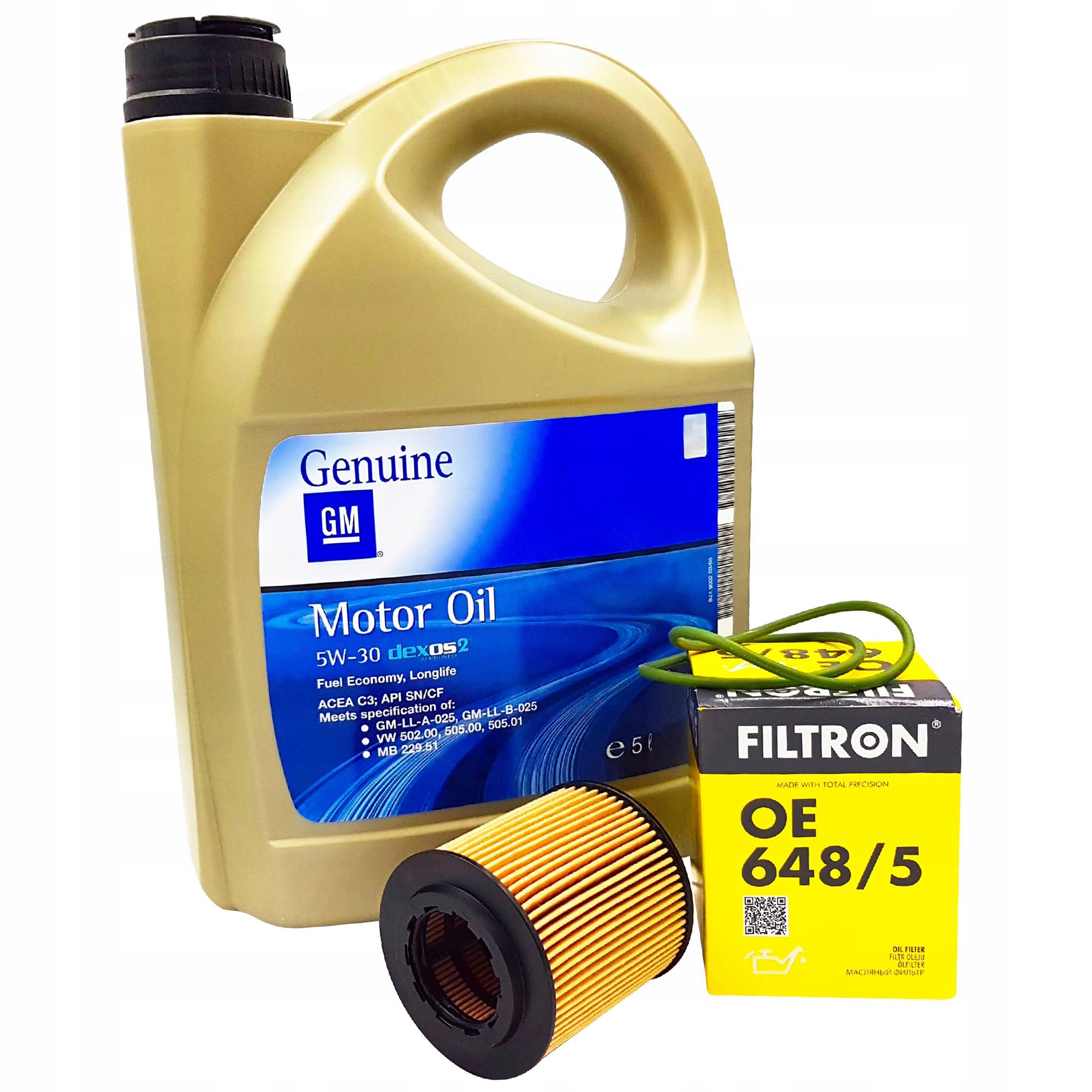 FILTR OLEJU + 5W30 5L GM DO OPEL ASTRA H 1.9CDTI