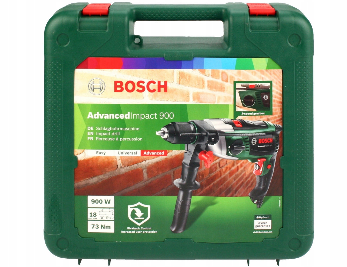 WIERTARKA 900W ADVANCEDIMPACT 900 BOSCH + WALIZKA Liczba biegów 2