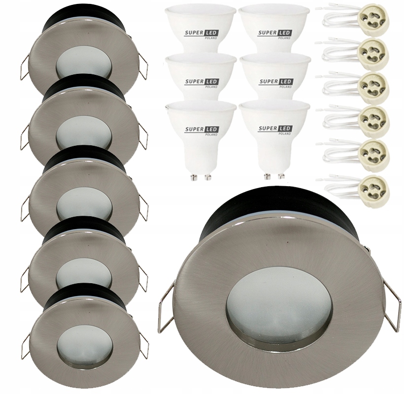 

6x Oprawa hermetyczna IP44 Led GU10 5W podbitka