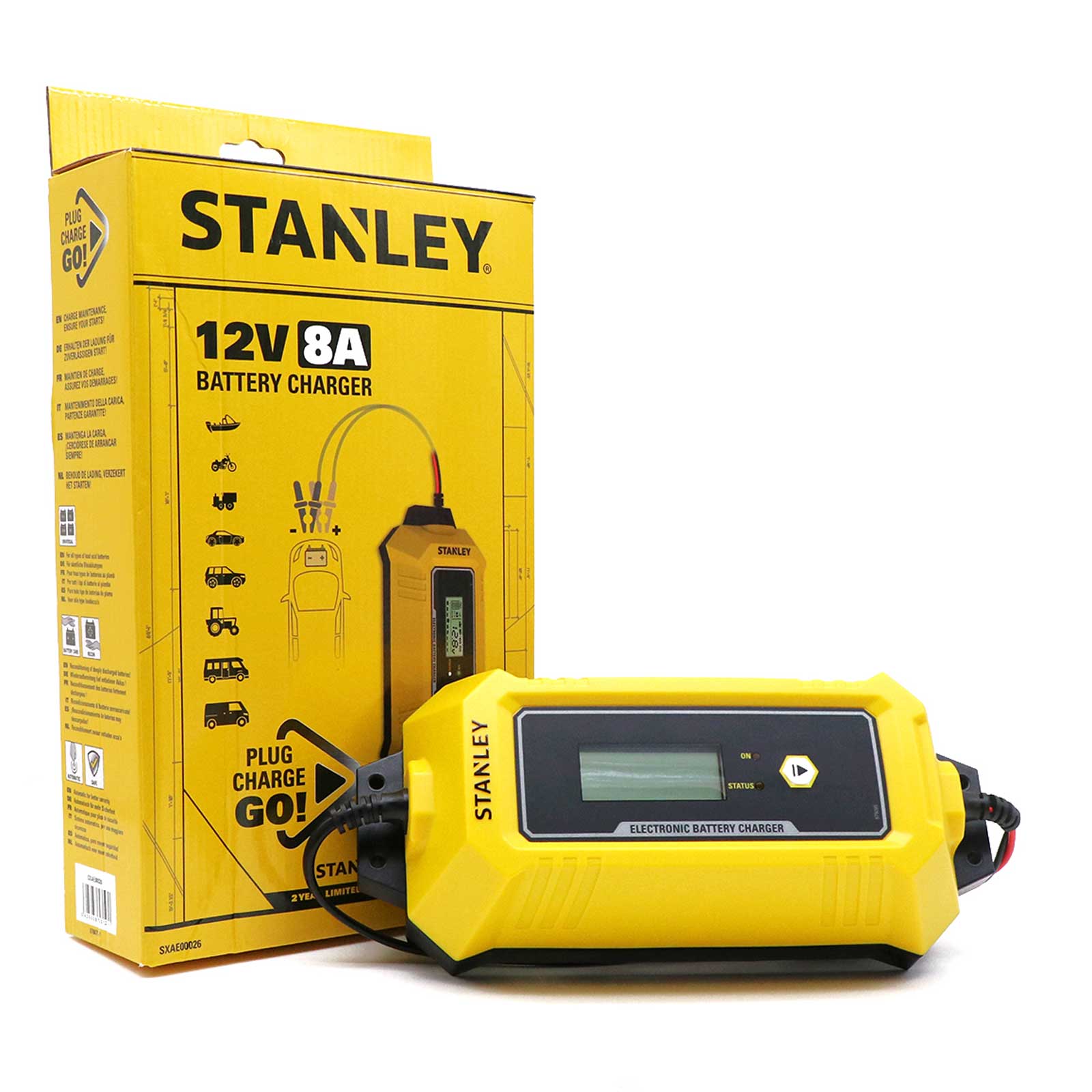 

Ładowarka do akumulatorów Agm i Gel Stanley 12V 8A