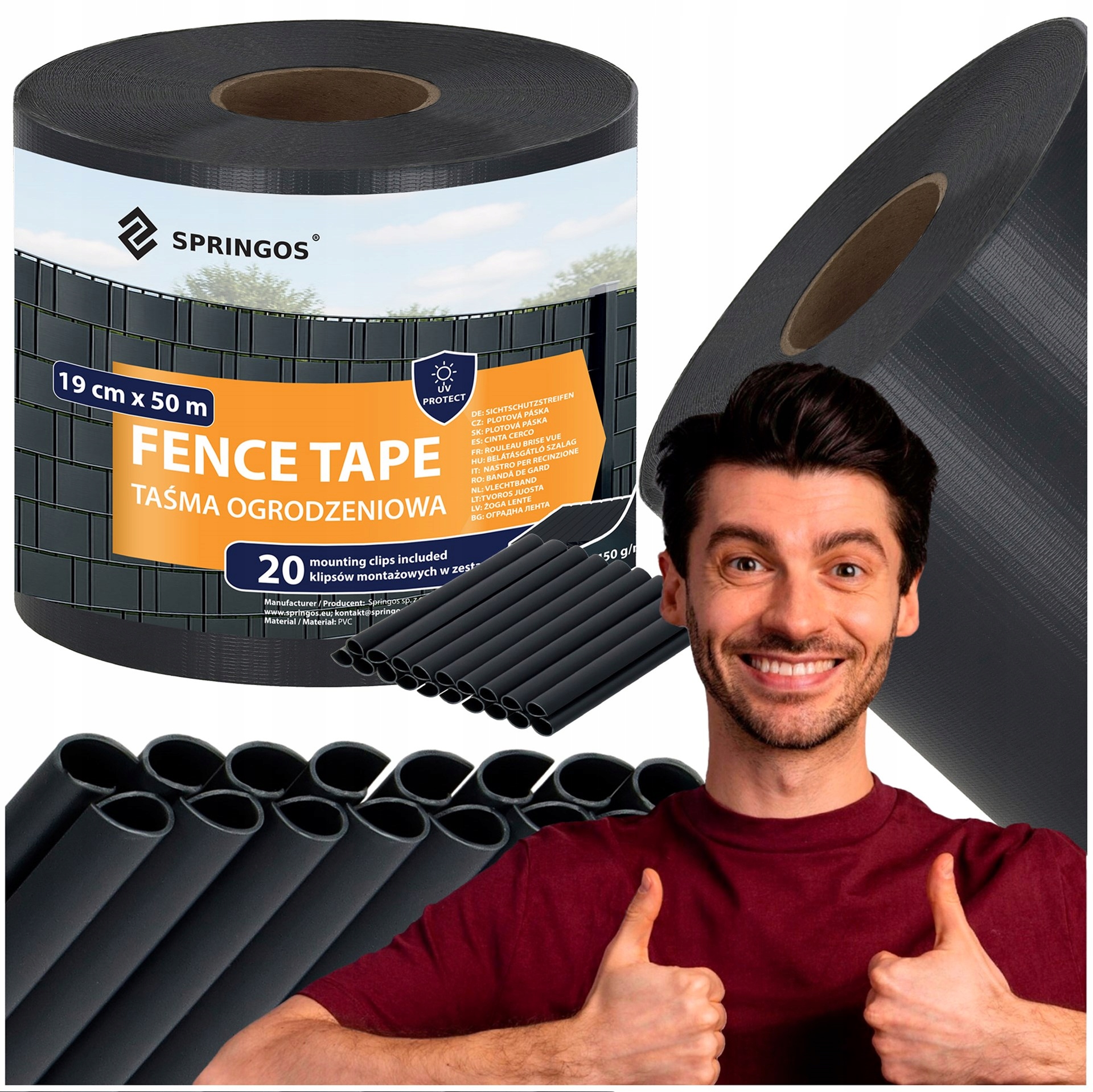 Stínící Panelové Pásy 19x50 m Antracit Ochrana Na Oplocení Panelová Klipy