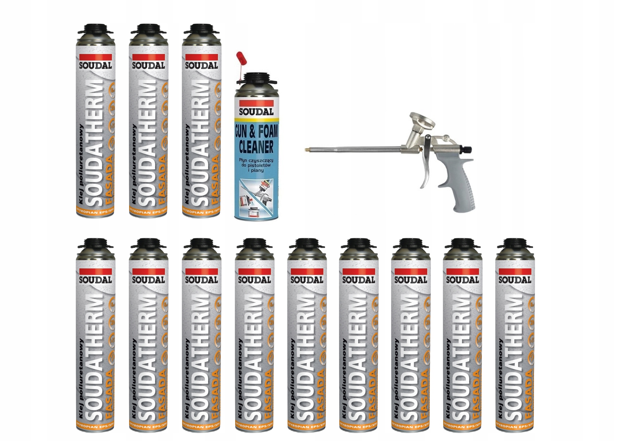 Soudal Lepidlo na polystyrén 119243 Soudatherm 12ks čistič pištoľ