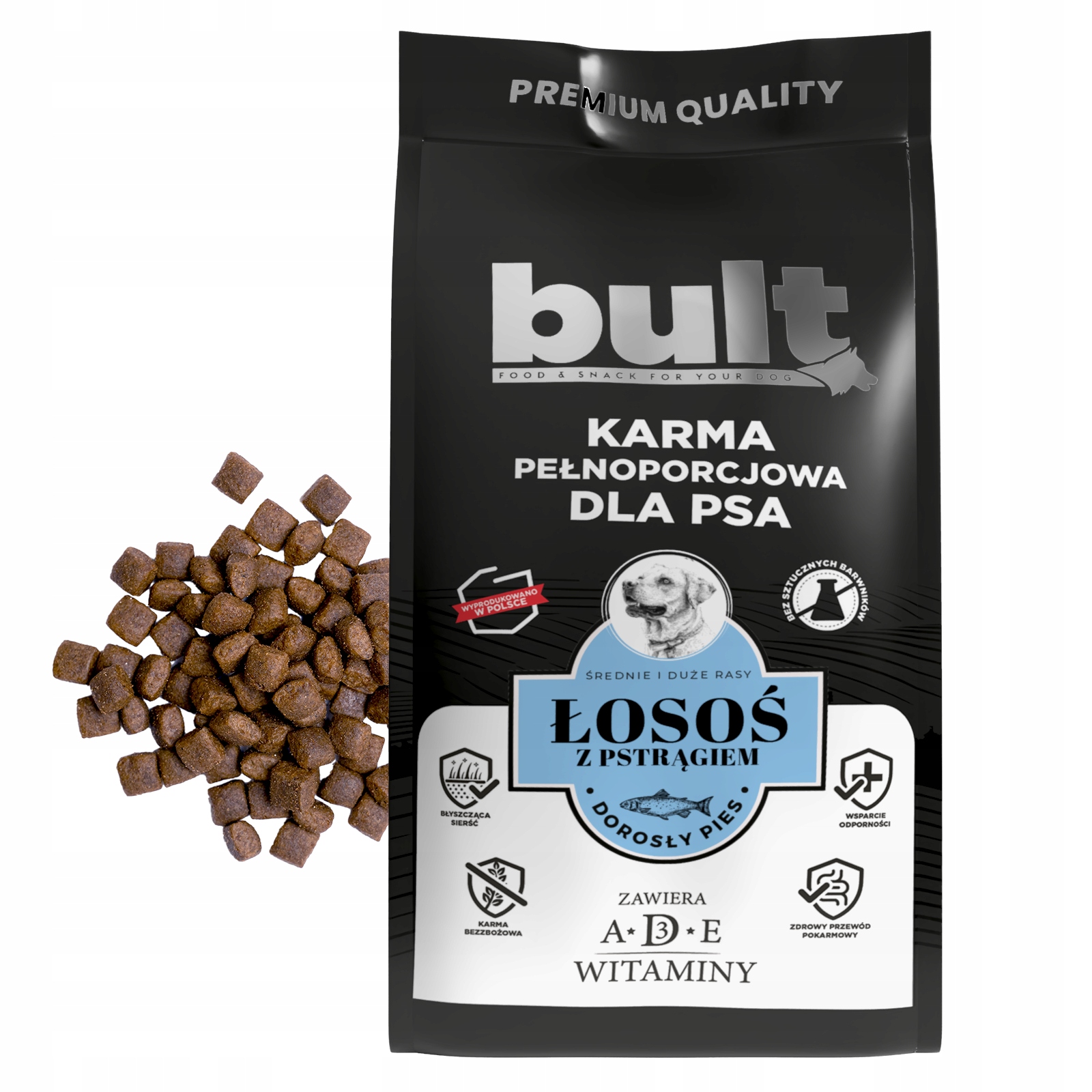 Levně Krmivo Suché S Lososem A Pstruhem Bult Pro Dospělé Psy 3 kg