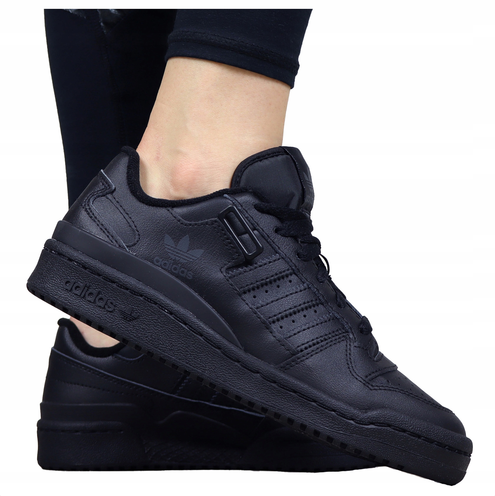 dámské boty Adidas Kožené Černé z kůže sportovní tenisky Pohodlné