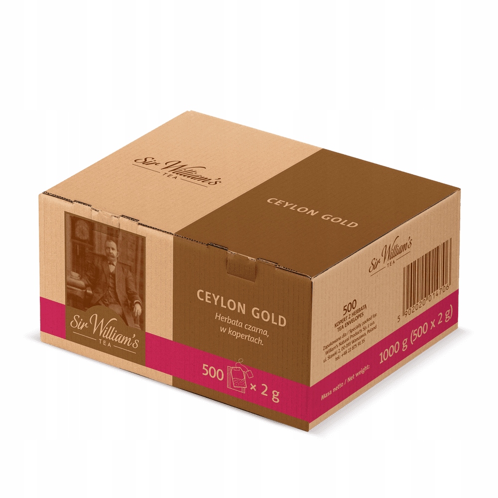 Sir William’s Tea Ceylon Gold 500 Saszetek Herbata Czarna