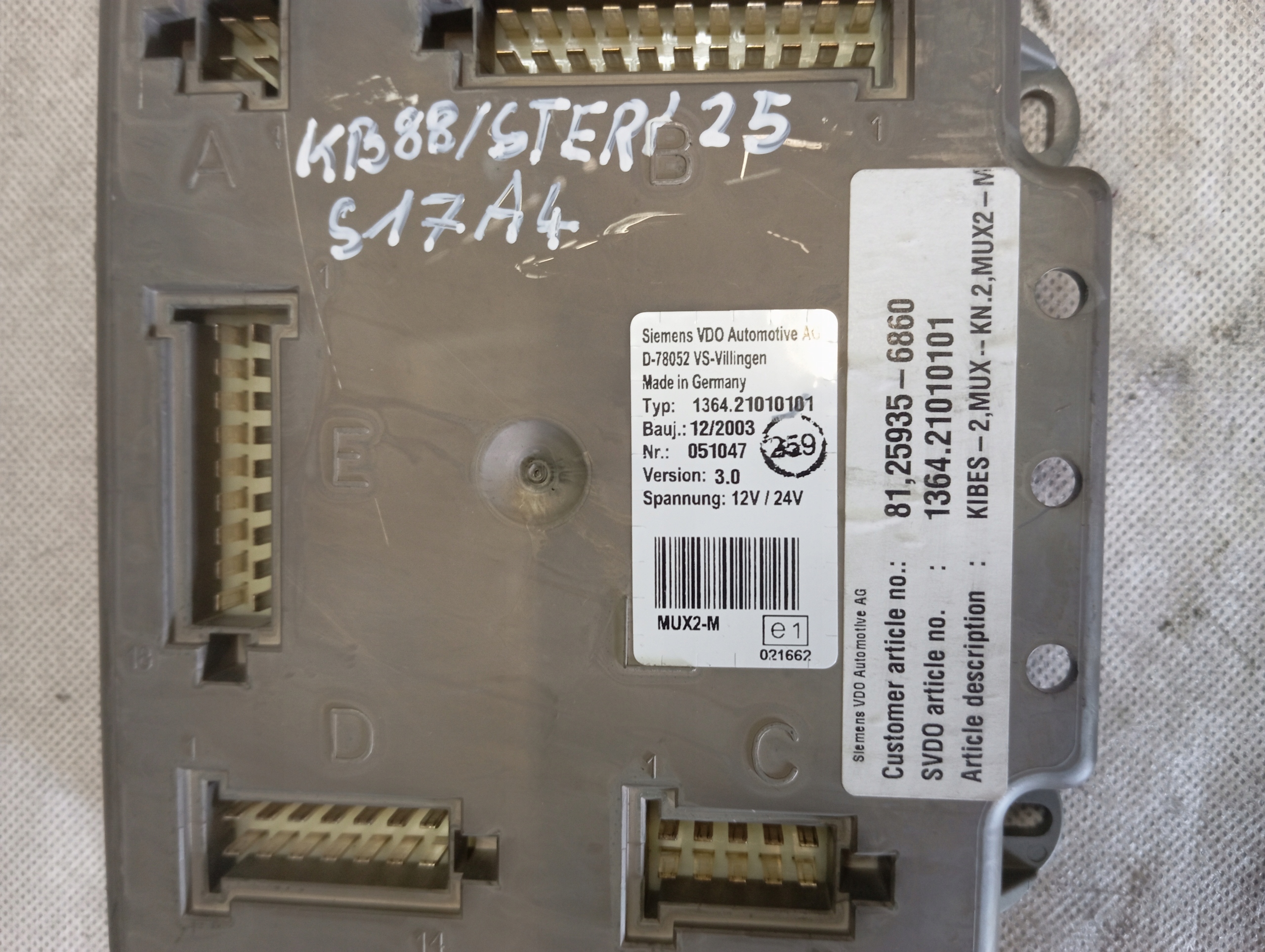 Unité de contrôle Module Ordinateur ECU MUX2-M MAN VDO 136421010101