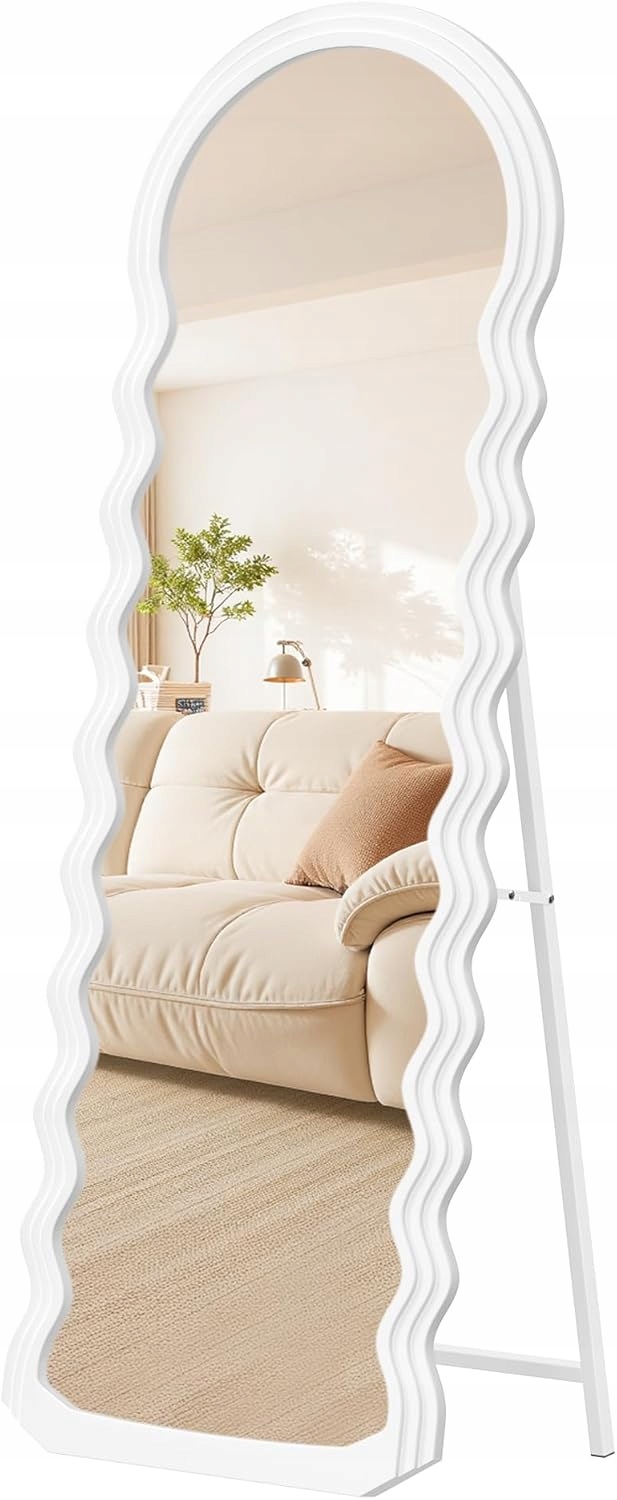 Duże Lustro Stojące 160X50 CM Białe Songmics