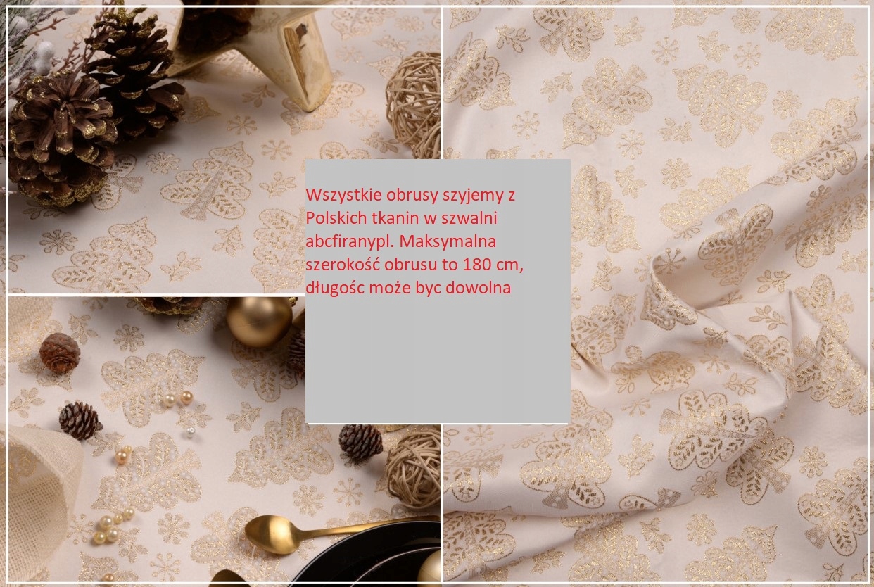 Obrus So Zlatou Priadzou, Vianočný, Rozmer 120X160