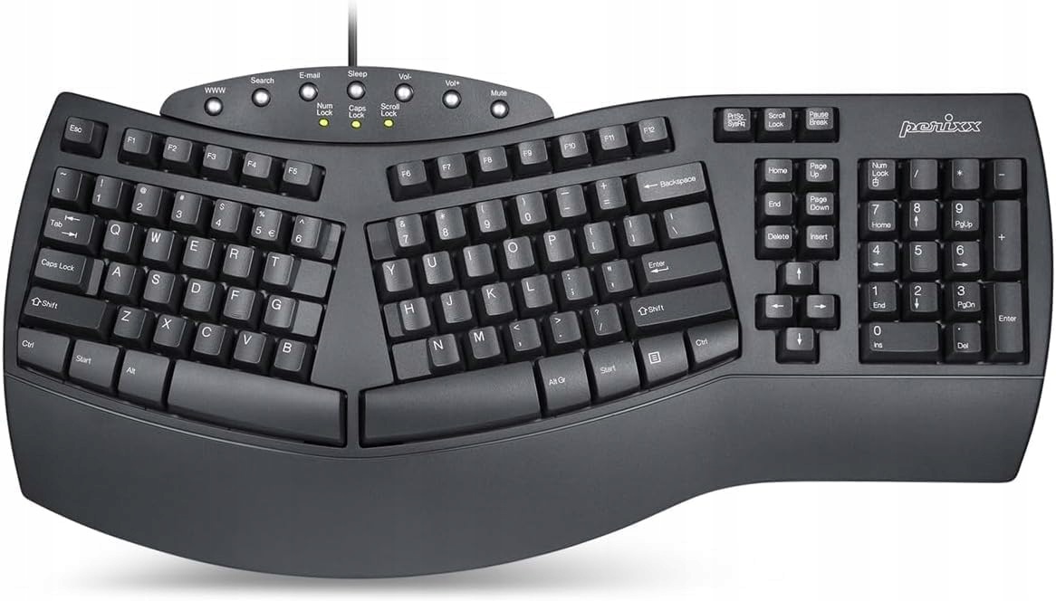 Ergonomická klávesnice Perixx Periboard 512 Usb Qwerty Rozdělená 3D