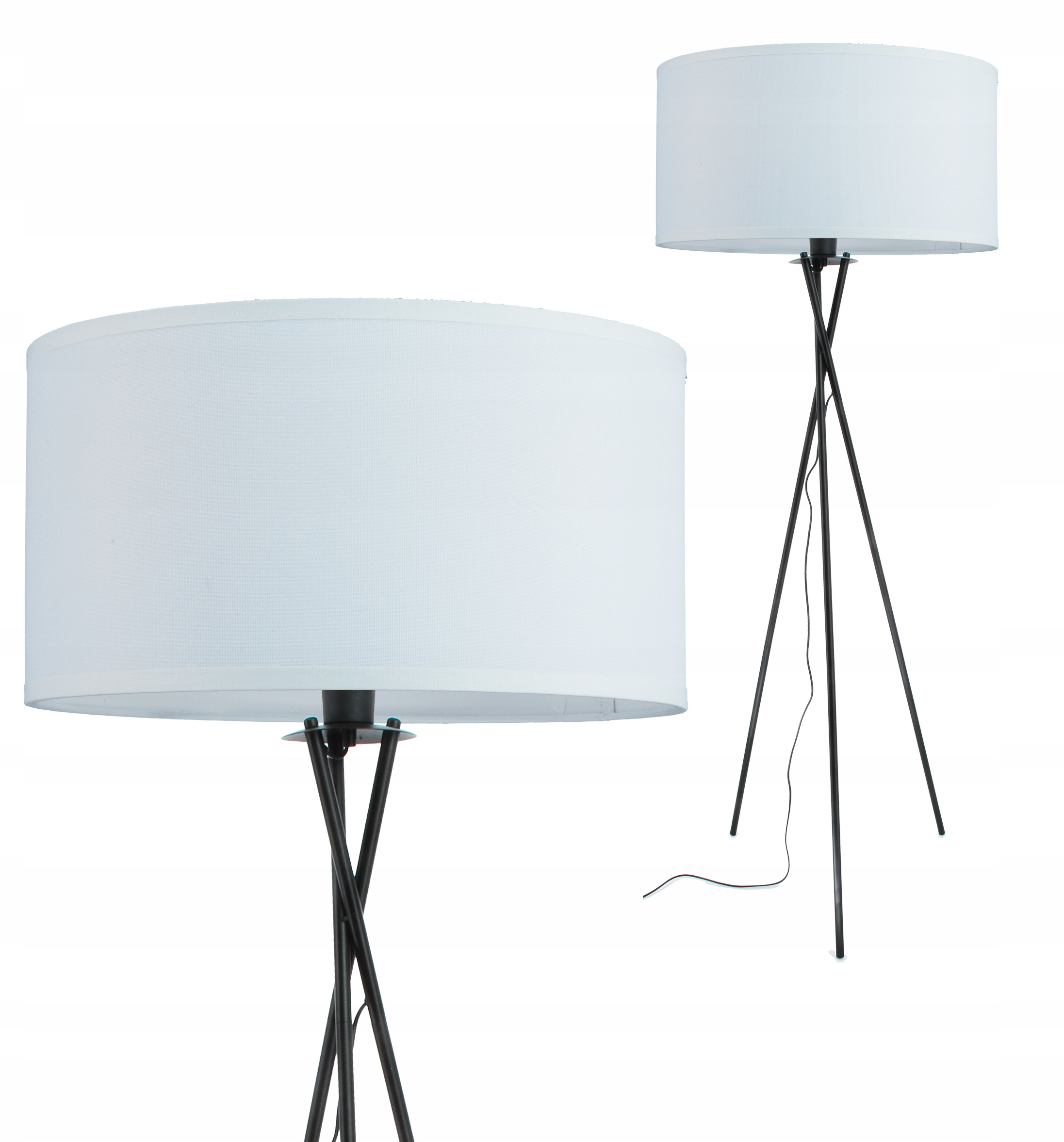 Moderná stojaca lampa s moderným tienidlom 40 cm Biela Led