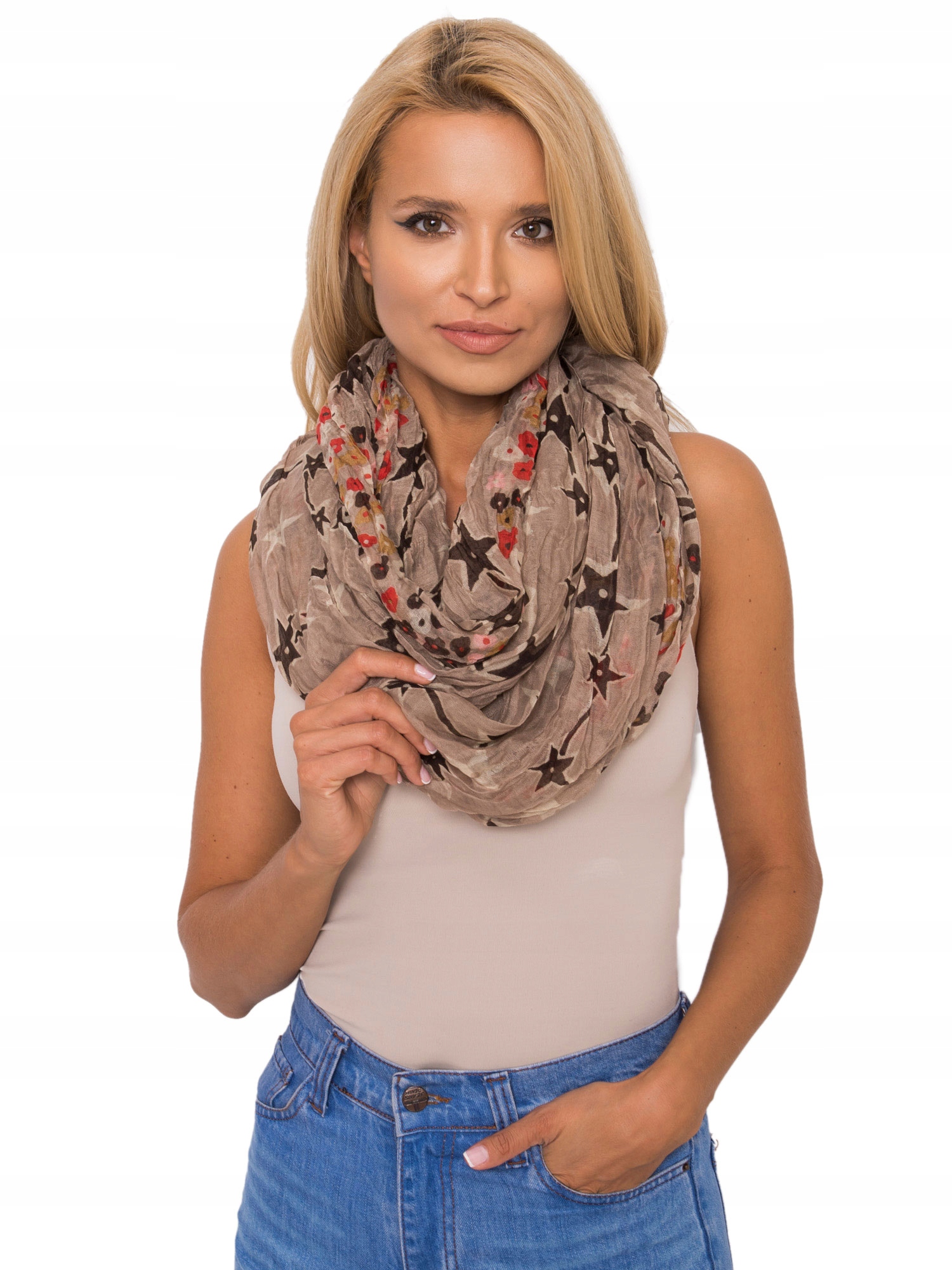 

Chusta damska Apaszka szal Bandana w kwiaty