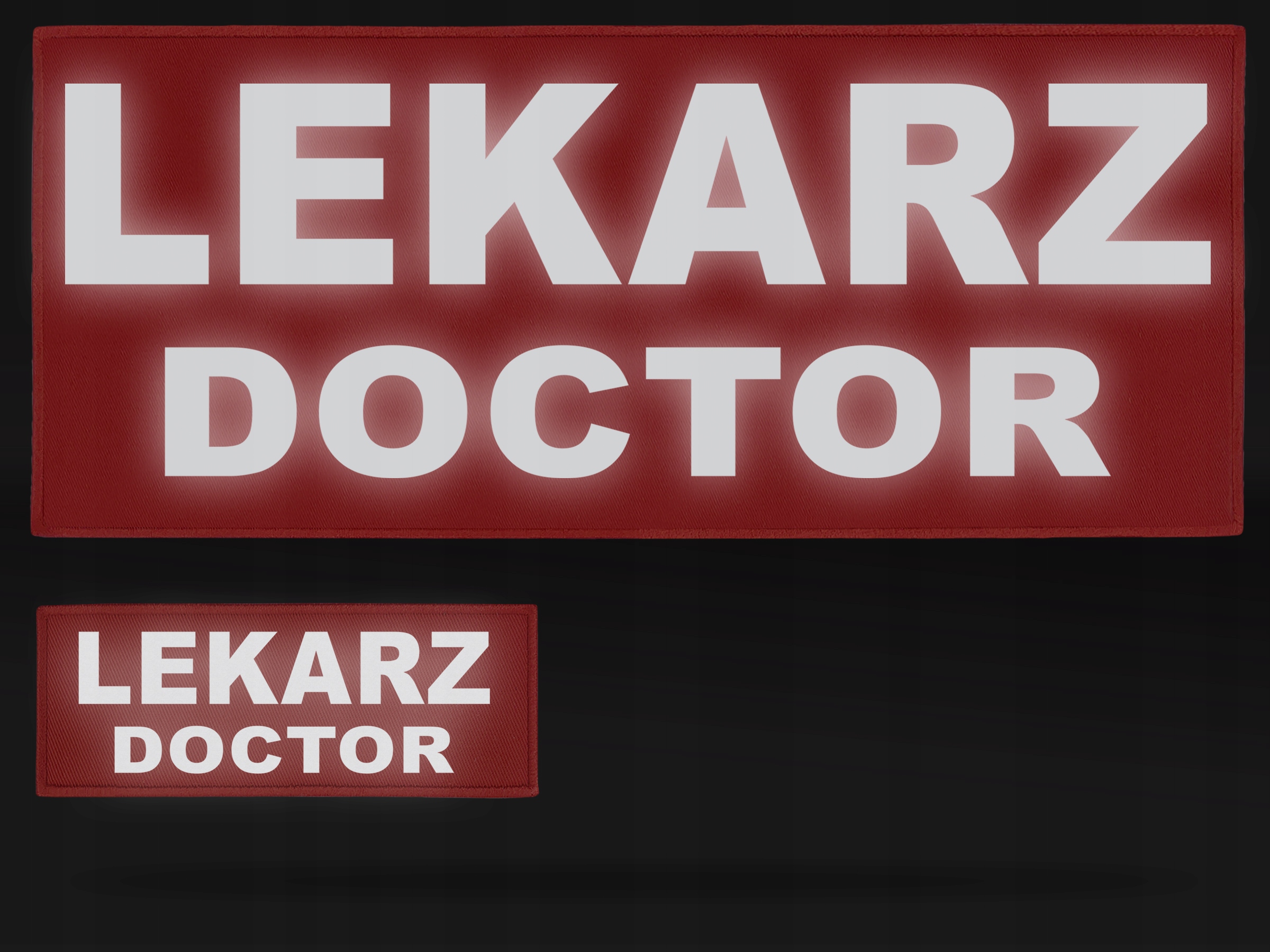 NASZYWKA ODBLASKOWA LEKARZ DOCTOR NA RZEPIE ZESTAW Marka inny