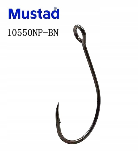 Haki Spinningowe Mustad 10550NP rozm 10 -10 szt do błystek drop czeburaszki