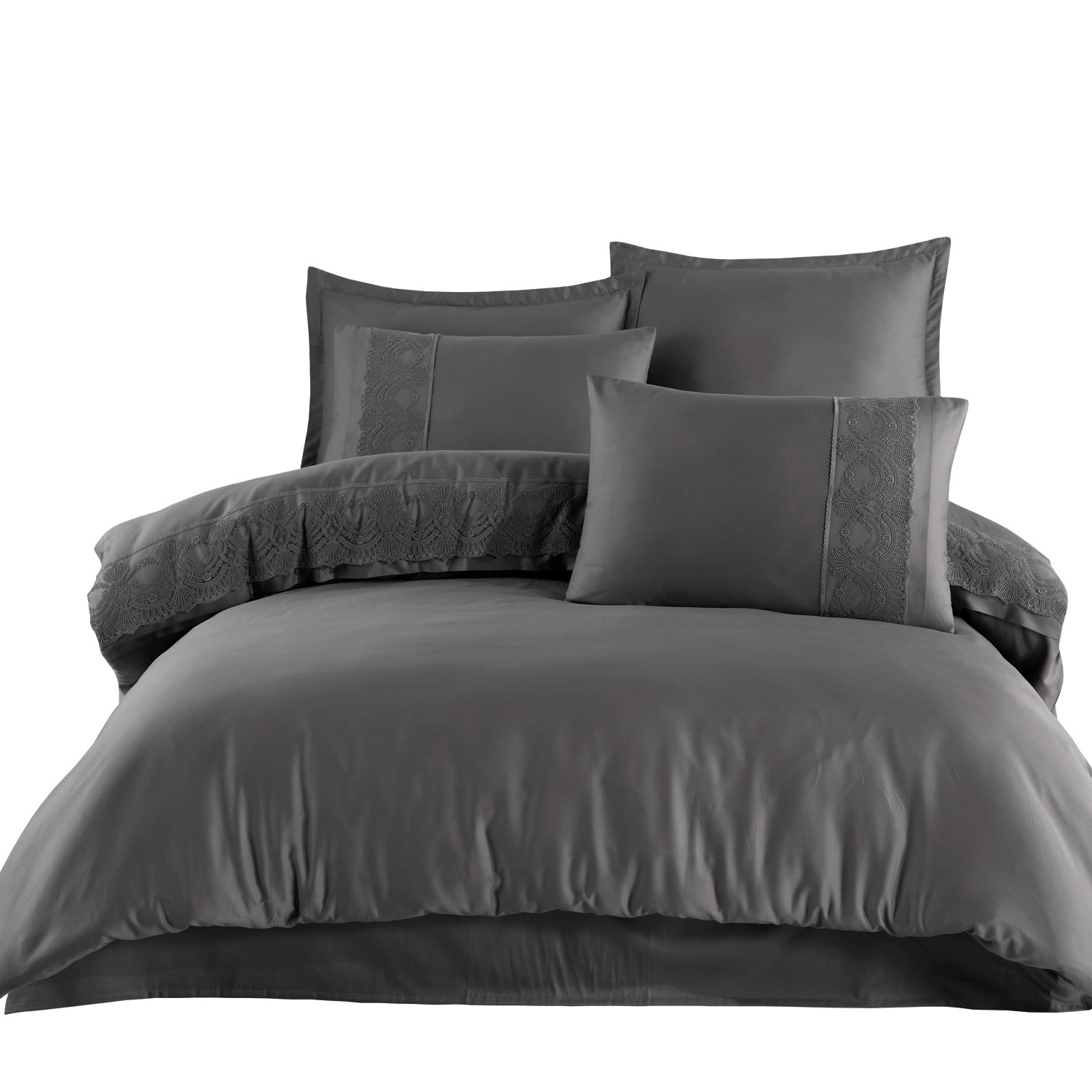 Posteľná Bielizeň satén bavlna Valinor 160x200 sivá