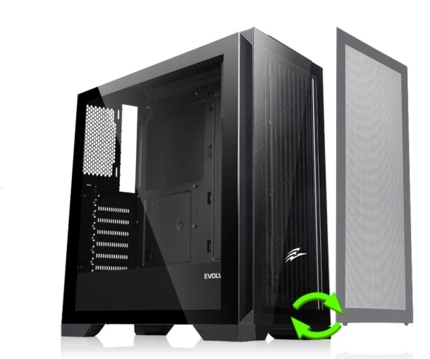 Počítačová Skriňa Evolveo Ptero Q2 počítačová skriňa Midi Tower čierna