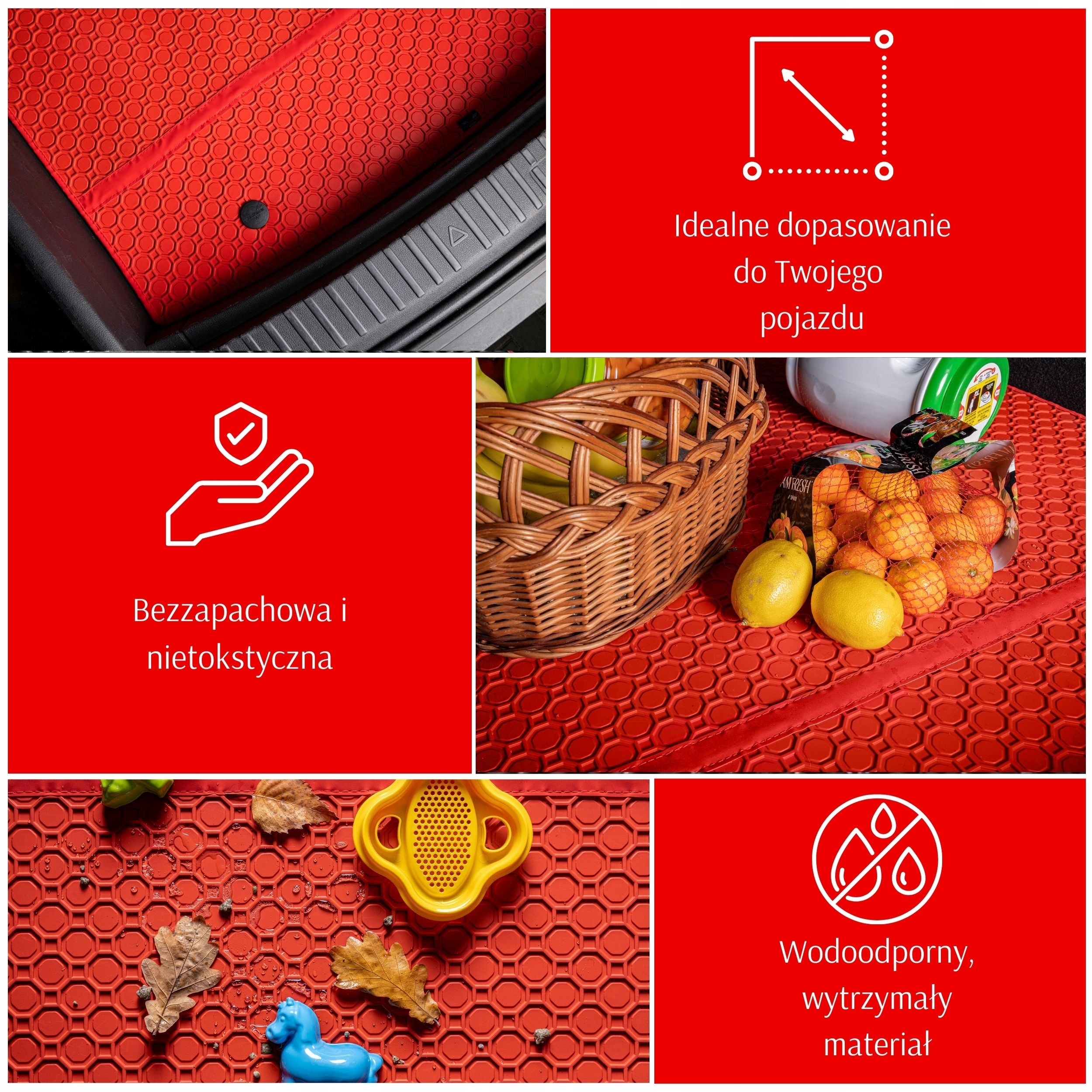 Fiat Tempra 1990-1993 Wkład bagażnika PRIMELINER - CZERWONY Producent Max-Dywanik