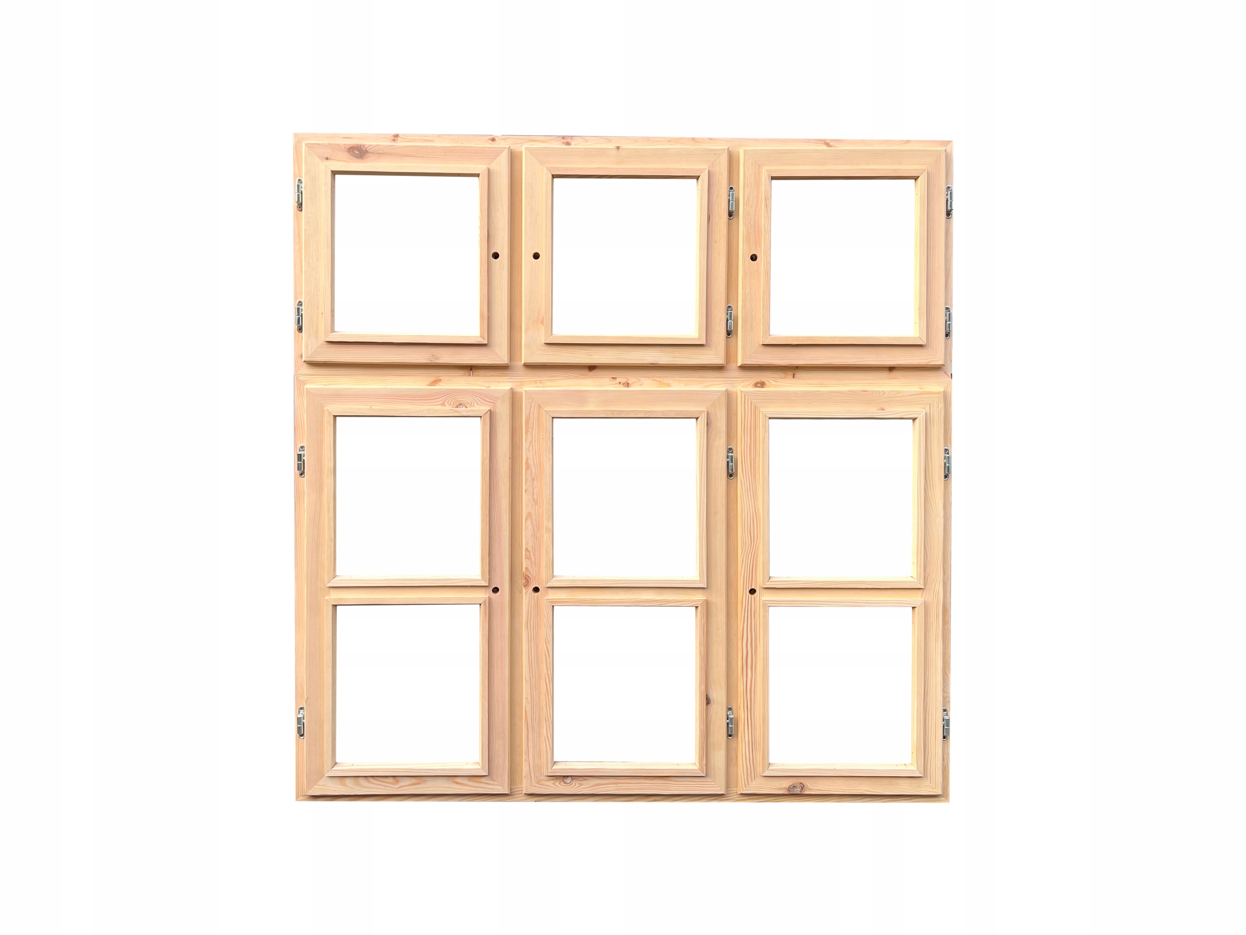 OKNO DREWNIANE DZIELONE OTWIERANE 150x150 cm