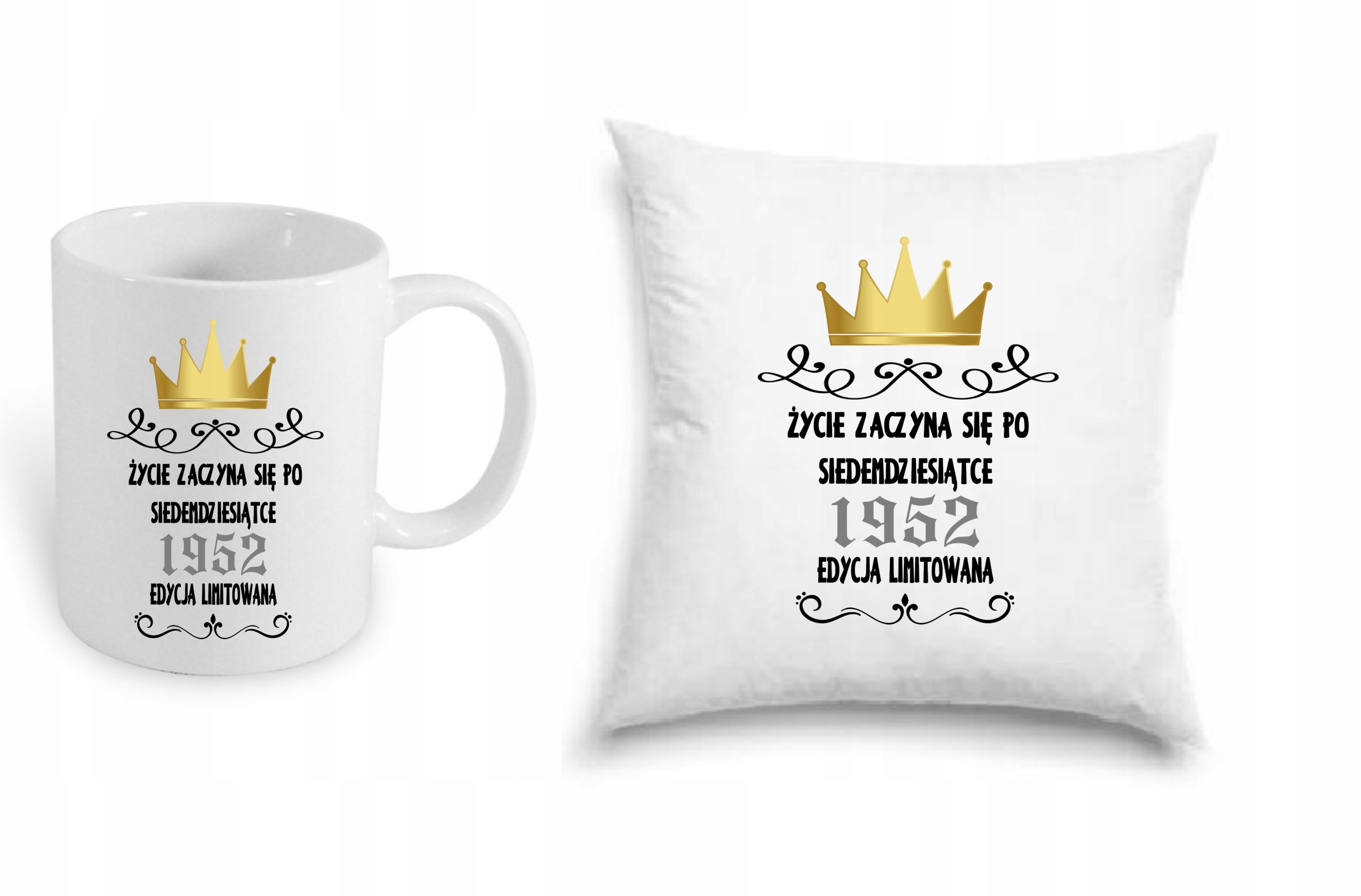 

Kubek i poduszka 70-te urodziny