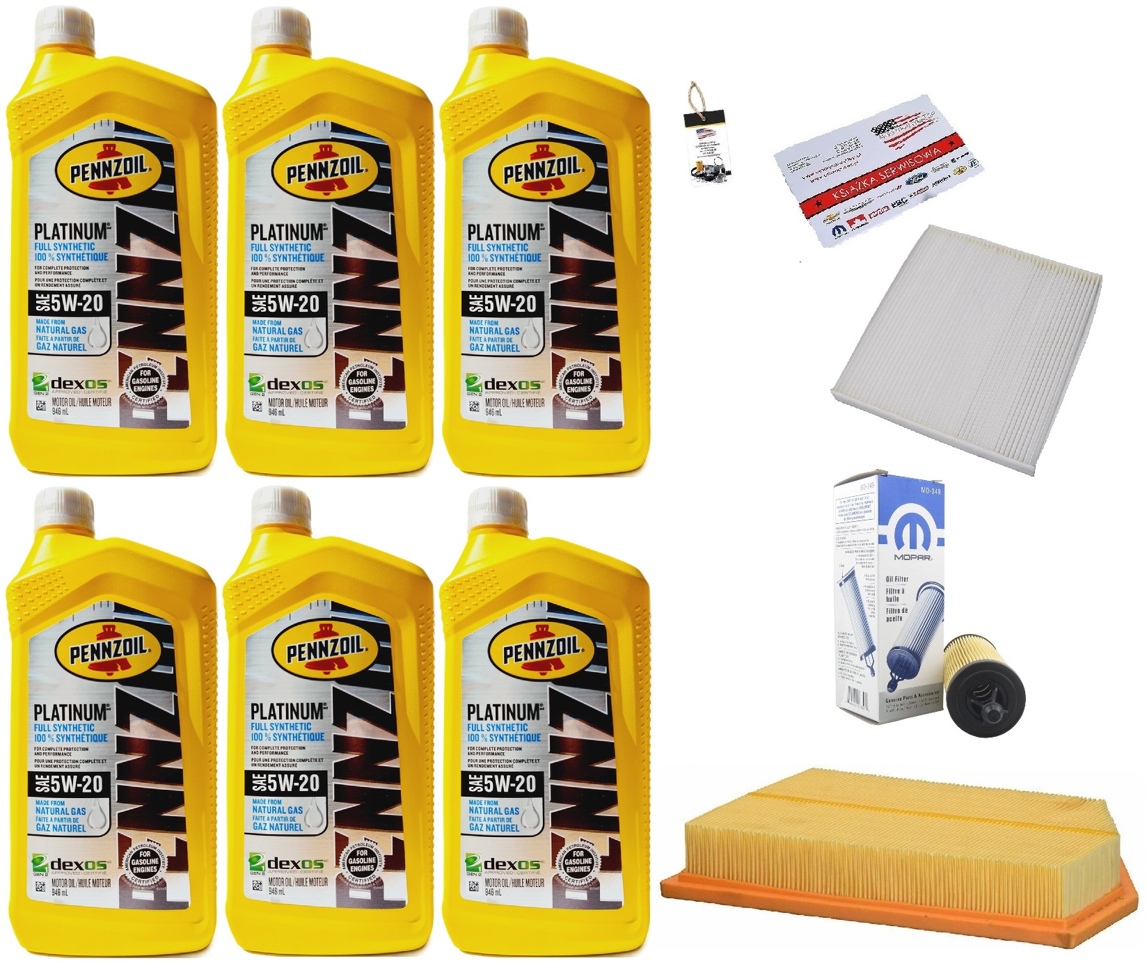 Pennzoil 5W20 5,7L Cherokee Filtry 3,2 2014-2018