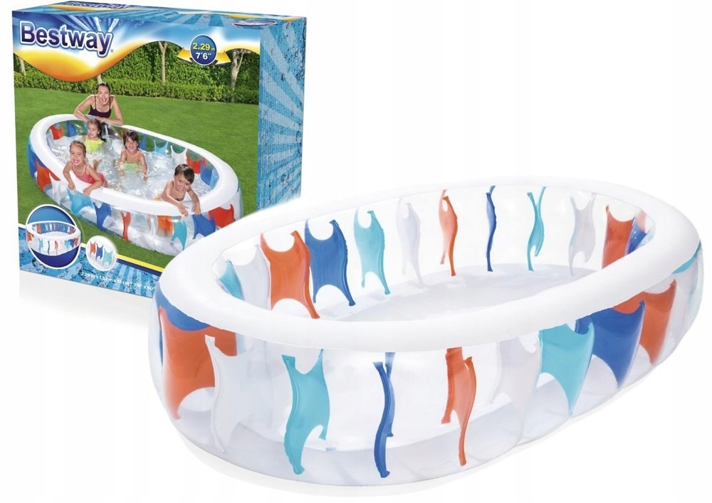Nafukovací rodinný bazén Ellipse 229x152x51cm Bestway opravná záplata