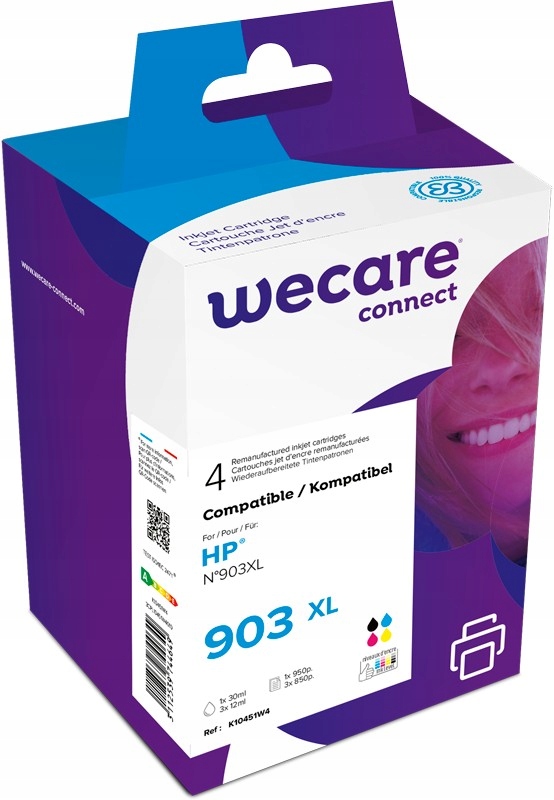 Wecare Armor ink sada kompatibilná s Hp 3HZ51AE, Cmyk/ Hc K10451W4
