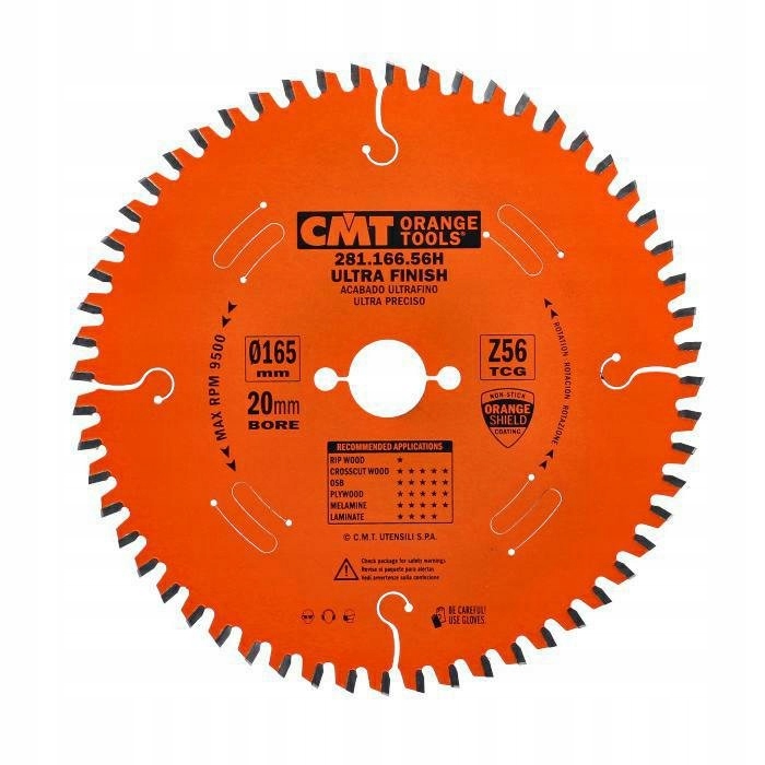 Cmt 281.166.56H Tarcza do cięcia drewna Laminatu Piła Widiowa 165x20 Z56