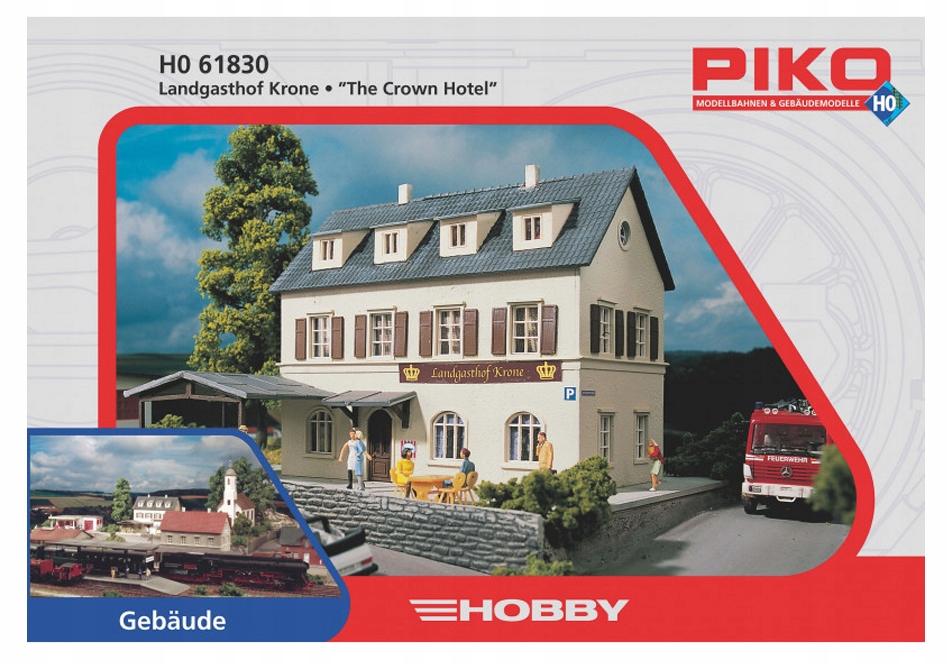 Hotel Krone Piko Budova pro železniční maketu H0 1:87