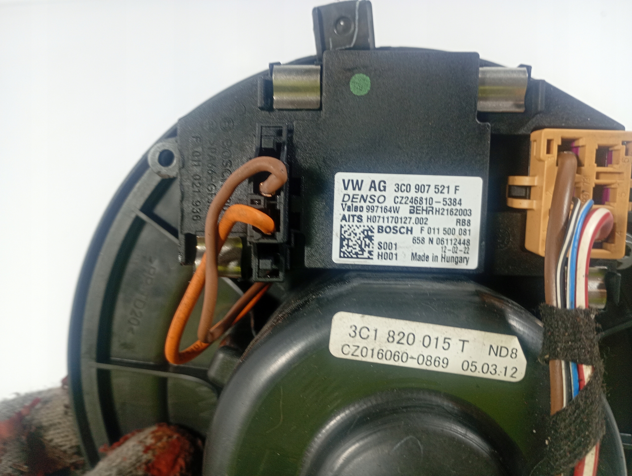 VW PASSAT B7 10-14 DMUCHAWA Lüfter des lüfters OE 3C0907521F