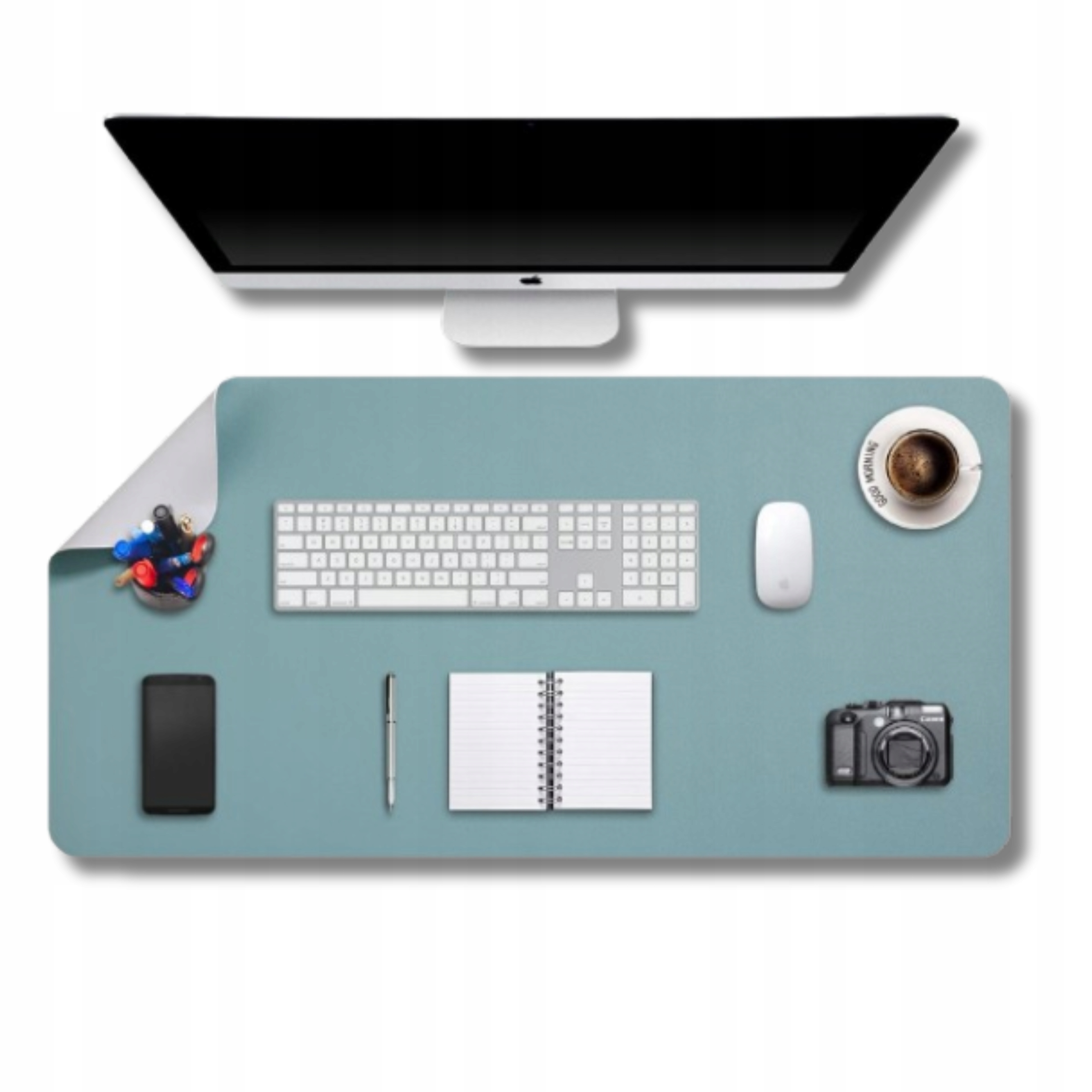 Podložka pod Myš Podložka na psaní Skora Eco Voděodolná 120x60 cm Tyrkysová