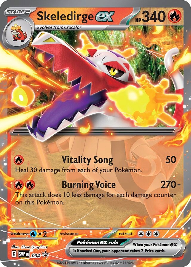ORYGINALNA KARTA POKEMON Skeledirge ex (SVP 034) PROMO