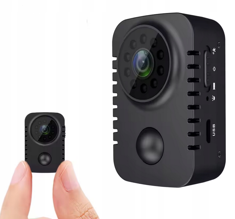 Kamera Szpiegowska Mini Fhd z uchwytem akumulator Solidna Jakość