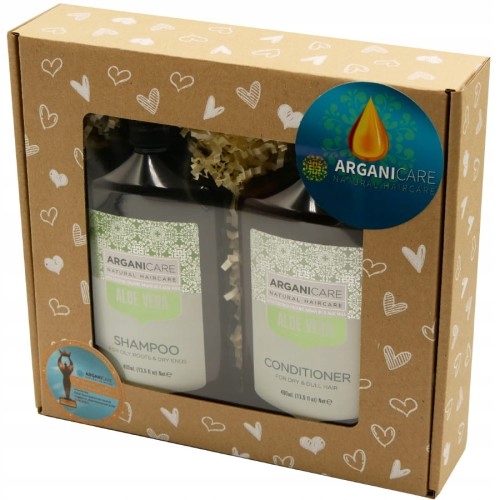 Zestaw Arganicare szampon odżywka do włosów z Aloesem (2x 400 ml)