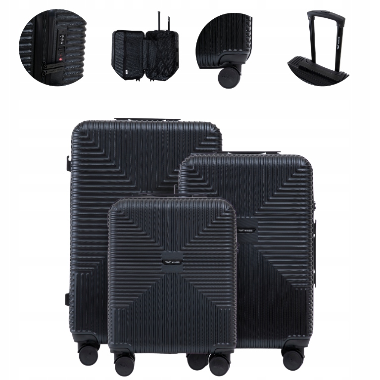 Sada kabinových kufrů střední velká Eko Tsa polycarbon cestovní zavazadlo