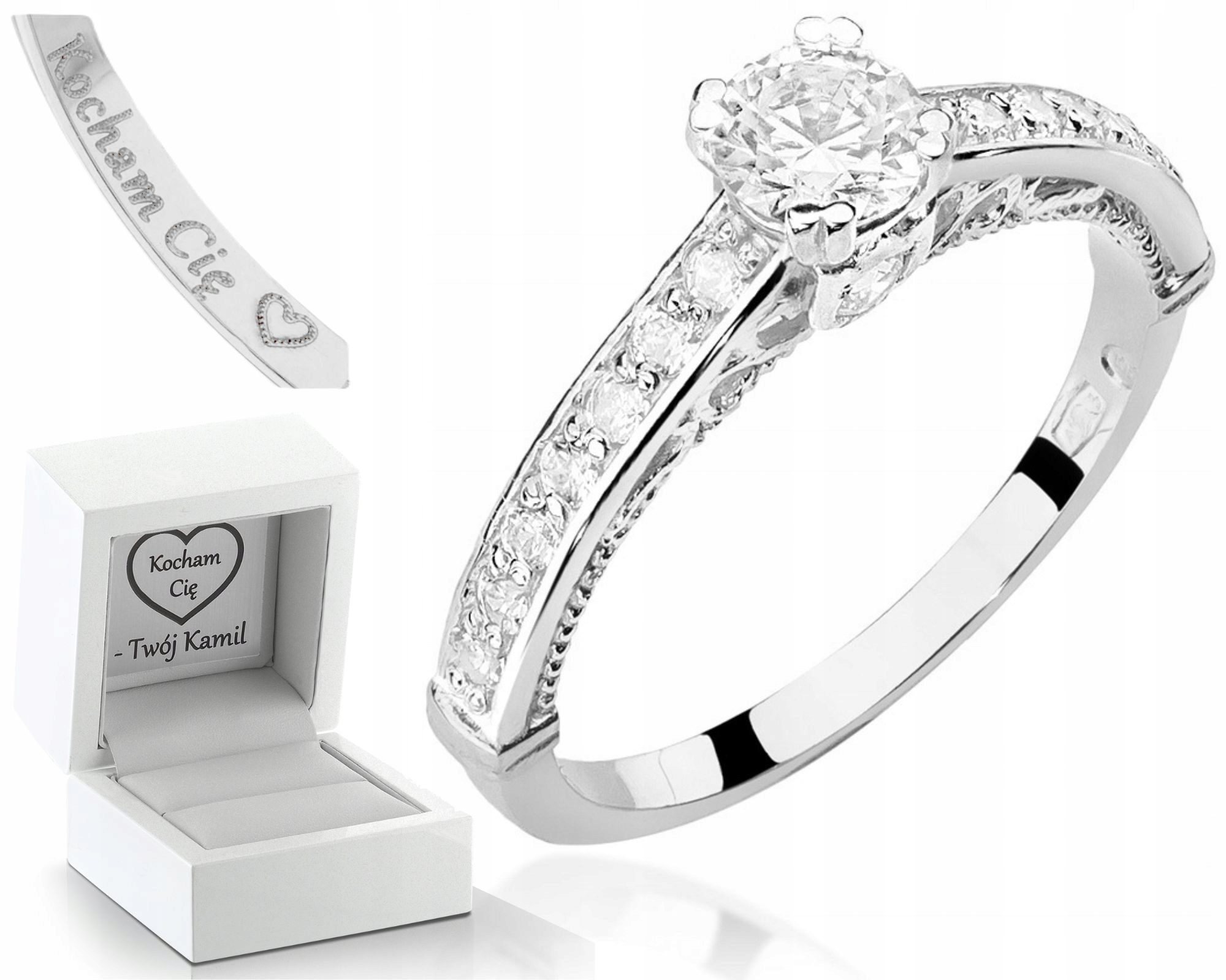 Zlatý Prstýnek Z Bílého Zlata S Brilianty 585