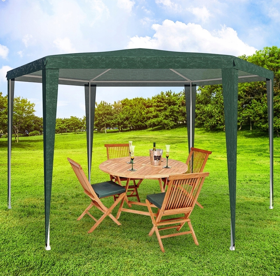 Pawilon Namiot Ogrodowy Handlowy 4x4m Wodoodporny Altanka do Ogrodu 6 Ścian Długość 4 m