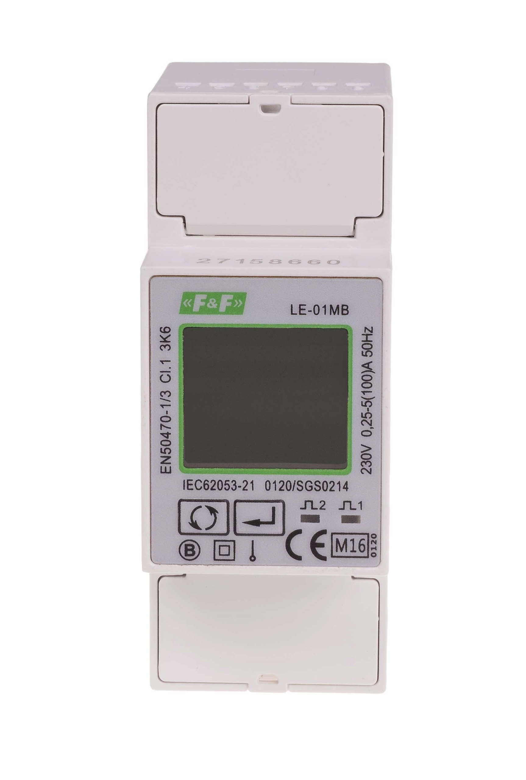 Jednofázový elektroměr LE-01MB MID M-bus